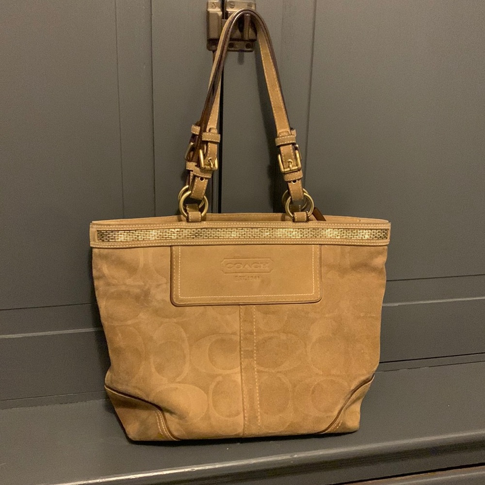 Coach classic suede bag